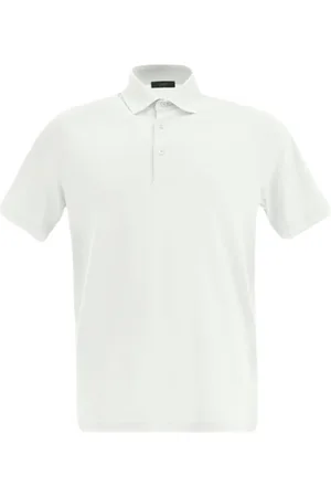 HERNO Top, Herre, Hvid, M, Uld, Klassisk Poloskjorte