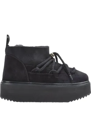 INUIKII Sko, Dame, Sort, 41 EU, Uld, Klassisk Lav Platform Sneaker