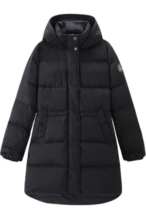 Woolrich Frakke, Dame, Sort, XL, Nylon, Sort Puffer Parka