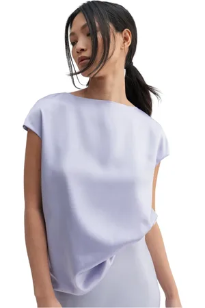 Ahlvar Gallery Bluser & Skjorter, Dame, Lilla, XS, Satin, Yui satin top