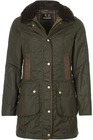 Barbour Frakke, Dame, Grøn, S, Bomuld, Bower Wax Jakke