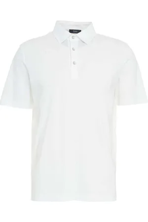 HERNO Top, Herre, Hvid, XL, Klassisk Polo Shirt til Mænd