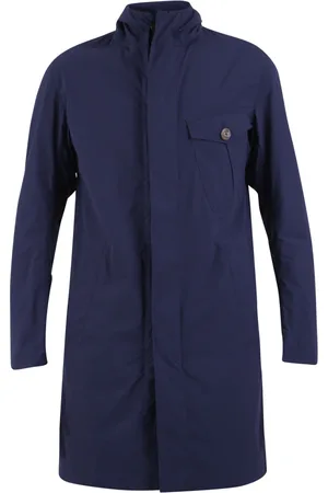 HERNO Jakke, Herre, Blå, XL, Nylon, Hættejakke