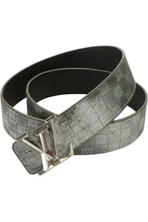 LOUIS VUITTON Pre-owned, Herre, Grå, ONE SIZE, Læder, Pre-owned Laeder baelter