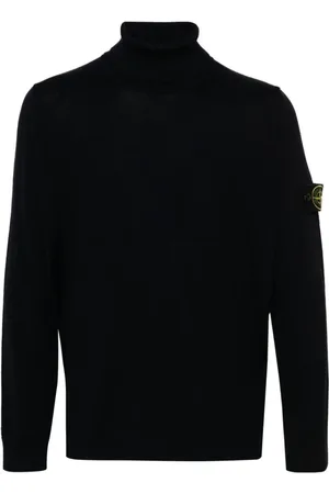 Stone Island Strik, Herre, Blå, 2XL, Uld, Turtleneck Sweater