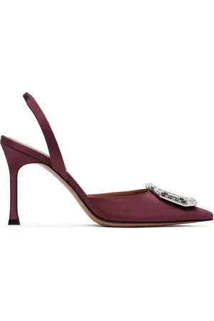 Amina Muaddi Sko, Dame, Brun, 36 1/2 EU, Læder, Pumps