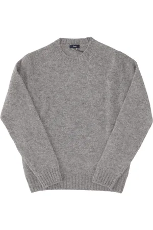 HERNO Strik, Herre, Grå, 3XL, Uld, Alpaca-Uld Rundhals Trøje