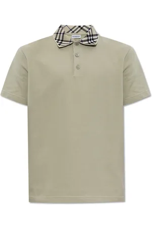 Burberry Top, Herre, Grøn, XS, Bomuld, Polo med ternet krave