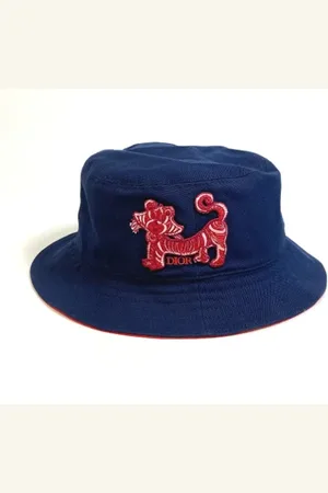 Dior Pre-owned, Dame, Blå, ONE SIZE, Bomuld, Pre-owned Bomuld hatte