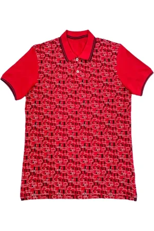 Carolina Herrera Top, Herre, Rød, S, Bomuld, Initials Polo Shirt