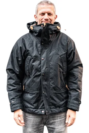 MANIFATTURA CECCARELLI Jakke, Herre, Sort, XS, Bomuld, Mountainjakke med Brun Foer