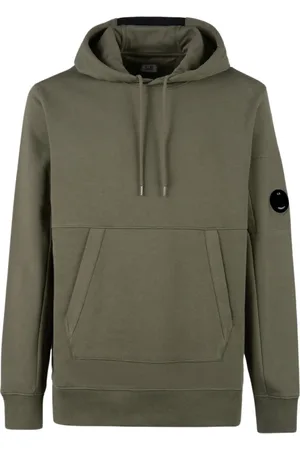 C.P. Company Sweathshirts & Hoodies, Herre, Grøn, 2XL, Bomuld, Diagonal Raised Fleece Hoodie