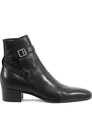 Saint Laurent Sko, Herre, Sort, 40 EU, Læder, Klassiske læderankelstøvler