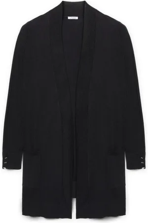 Fiorella rubino Strik, Dame, Sort, M, Lang Cardigan med Lenzing™ Ecovero™ Viskose