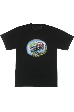 Huf Top, Herre, Sort, L, Bomuld, Sort Party Line Tee med Print