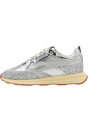 Pinko Sko, Dame, Grå, 38 EU, Læder, ZOE 03 Sneakers