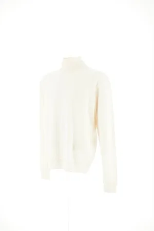 HERNO Strik, Herre, Hvid, S, Uld, Uld Turtleneck Strikket Jersey