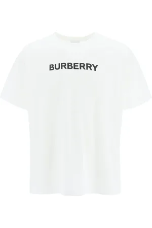 Burberry Top, Herre, Hvid, XL, Bomuld, Logo Print Cotton T-Shirt
