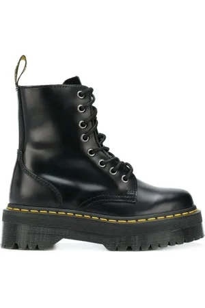Dr. Martens Sko, Dame, Sort, 42 EU, Læder, Jadon Smooth Platform Støvler