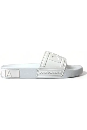 Dolce & Gabbana Sko, Dame, Hvid, 36 EU, Elegant hvidt logo slides