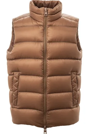 HERNO Jakke, Herre, Brun, L, Uld, Vatteret Ærmeløs Puffer Vest