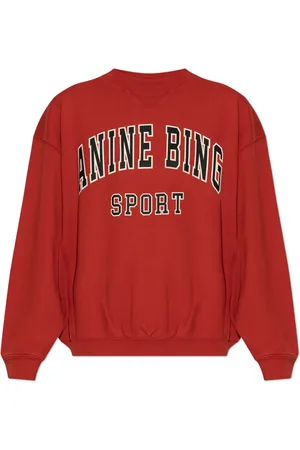 ANINE BING Sweathshirts & Hoodies, Dame, Rød, L, Logo Sweatshirt
