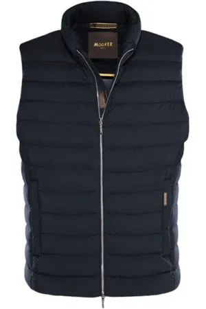 MOORER Jakke, Herre, Blå, 2XL, Uld, Boudin Vatteret Vest