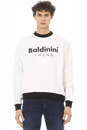 BALDININI Sweathshirts & Hoodies, Herre, Hvid, 4XL, Bomuld, Hvid Bomuldshættetrøje til Mænd