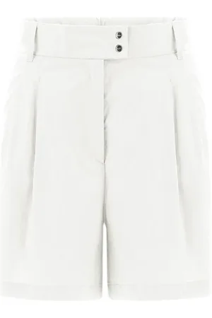 HERNO Shorts, Dame, Hvid, M, Bomuld, Lette Bomuldsstretch Shorts