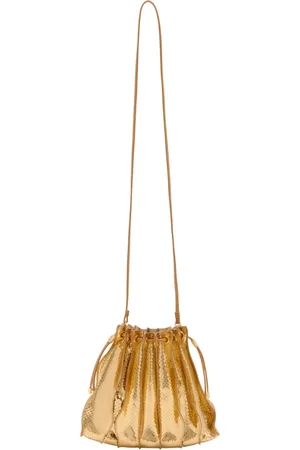 ULLA JOHNSON Taske, Dame, Gul, ONE SIZE, Plisseret Wave Crossbody Taske