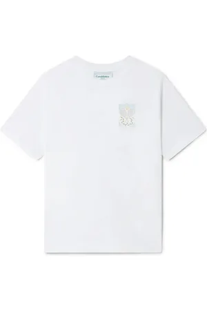 Casablanca Top, Herre, Hvid, 2XL, Bomuld, Tennis T-shirt