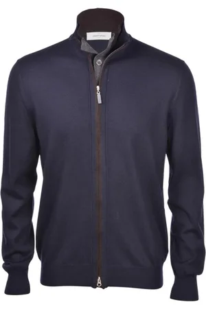 Gran Sasso Sweathshirts & Hoodies, Herre, Blå, 4XL, Zip-Sweater