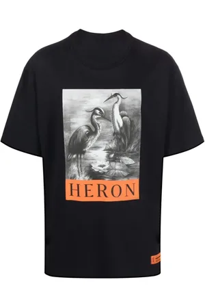 Heron Preston Top, Herre, Sort, S, Bomuld, BW Logo Print T-shirt i bomuld