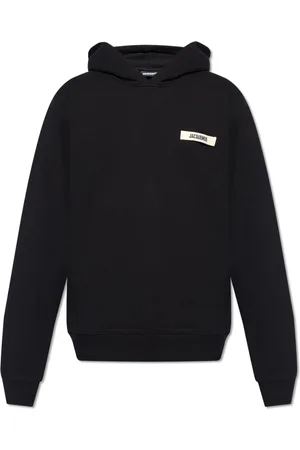 Jacquemus Sweathshirts & Hoodies, Herre, Sort, XL, Bomuld, Hoodie med logo