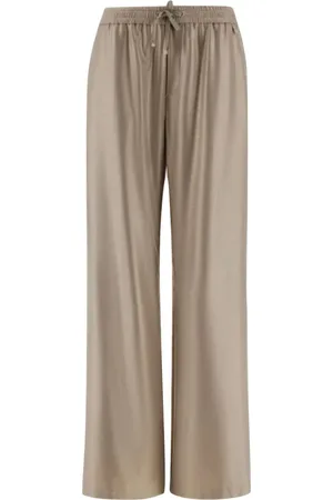 HERNO Bukser, Dame, , M, Uld, Metallic Flannel Bukser med Elastik i Taljen