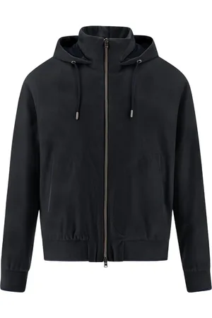 HERNO Sweathshirts & Hoodies, Herre, Blå, 3XL, Uld, Hættetrøje med dunfyld