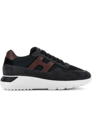 Hogan Sko, Herre, Sort, 40 EU, Læder, Sneakers med Mikro-Mesh Paneler