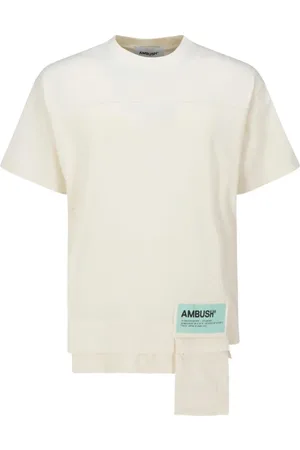 AMBUSH Top, Herre, , L, Bomuld, Logo Bomuld T-shirt med Ribbede Kanter