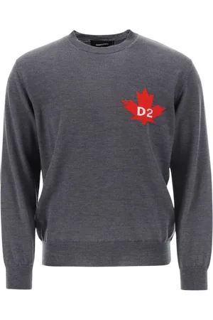 Dsquared2 Sweathshirts & Hoodies, Herre, Grå, L, Bomuld, Cozy Knit Pullover Sweater