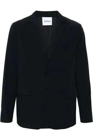 Aspesi Jakke, Herre, Blå, 2XL, Nylon, Nylon Single Breasted Blazer