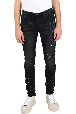 Purple Brand Jeans, Herre, Sort, W31, Bomuld, Frayed Skinny Jeans
