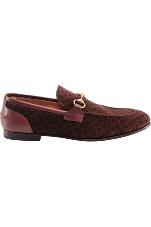 Gucci Sko, Herre, Brun, 40 1/2 EU, Suede, Suede Loafers med G Quadro