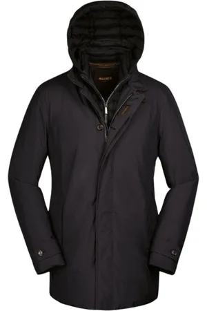 MOORER Jakke, Herre, Sort, 3XL, Polyester, Straight Ænderdunjakke med Vattering