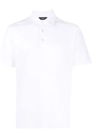 HERNO Top, Herre, Hvid, S, Bomuld, Stilful Hvid T-shirt og Polo-Kombination