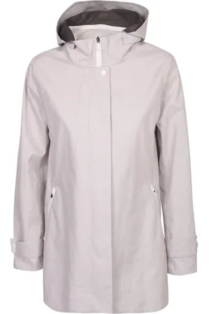 HERNO Jakke, Dame, Hvid, M, Uld, Hoodie med lange ærmer
