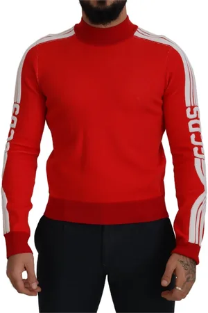 GCDS Sweathshirts & Hoodies, Herre, Rød, S, Uld, Rd Elegant Herre Sweater