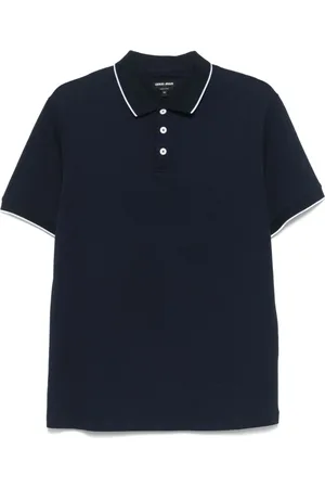 Giorgio Armani Top, Herre, Blå, 2XL, Blå T-shirts og Polos