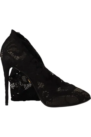 Dolce & Gabbana Sko, Dame, Sort, 38 1/2 EU, Læder, Elegant Stretch Sokstøvler i Sort