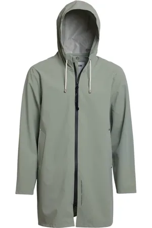 Stutterheim Jakke, Herre, Grøn, XL, Uld, Let Vandtæt Regnfrakke