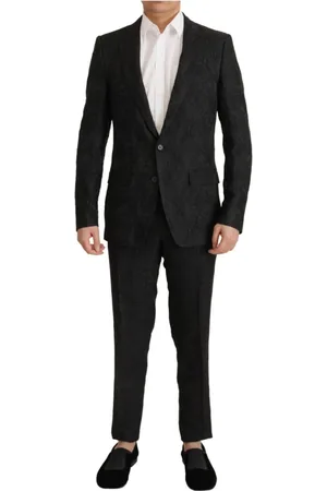 Dolce & Gabbana Jakkesæt, Herre, Sort, S, Polyester, Glitrende Sort Martini Suit
